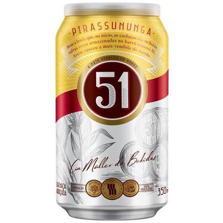 Cachaça 51 Lata 350 ml, 51