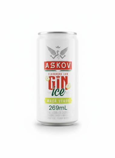 Askov Ice Gin Maçã Vidro Lata 269 ml, Askov