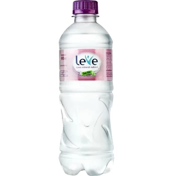 Água M Leve com Gas PET 490 ml, M Leve