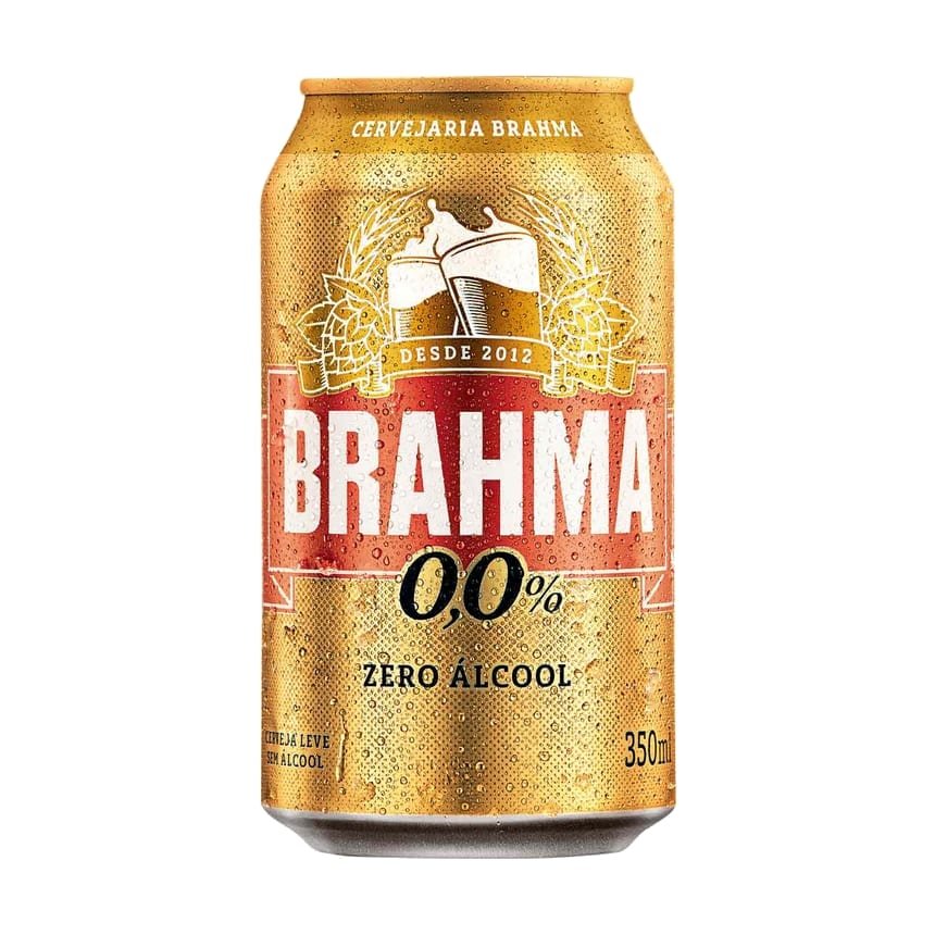 Cerveja Brahma Zero Lata 350 ml, Brahma