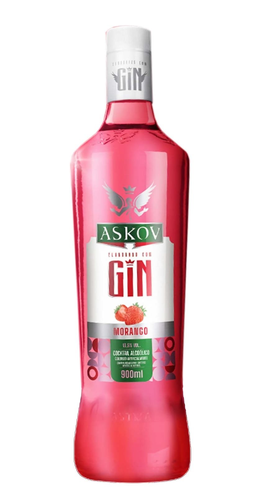 Gin 38% Askov Morango 900 ml, Askov