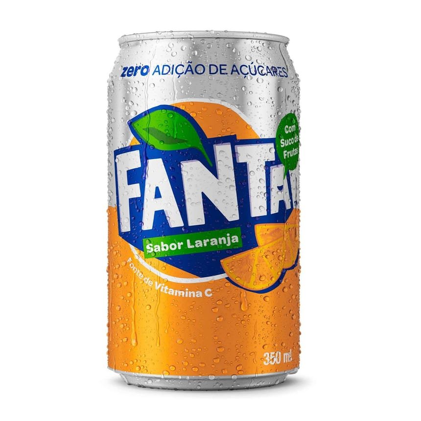 Refrigerante Fanta Laranja Zero Lata 350 ml, Fanta
