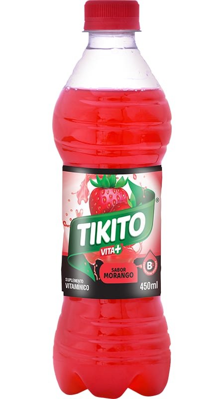Suco Tikito Morango PET 450 ml, Tikito