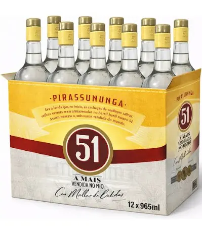 Cachaça 51 965 ml Garrafa, 51