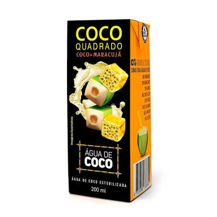 Água Coco Quadrado Maracujá 200 ml, Coco Quadrado