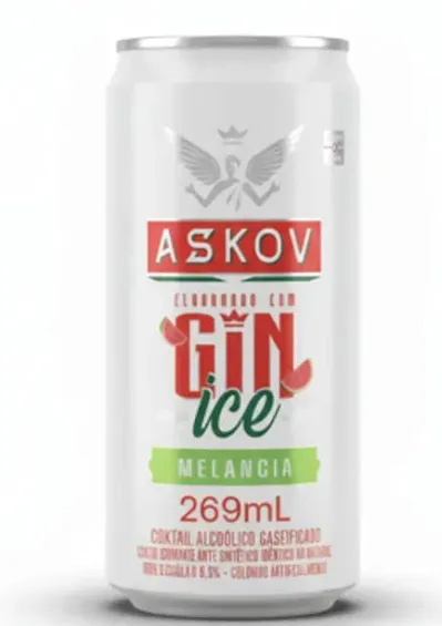 Askov Ice Gin Melancia Lata 269 ml, Askov
