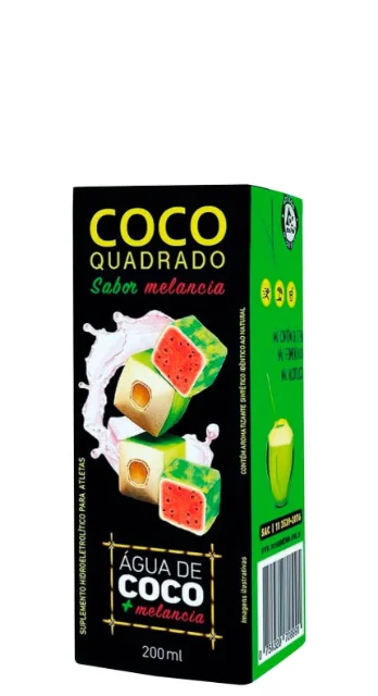 Água Coco Quadrado Melancia 200 ml, Coco Quadrado
