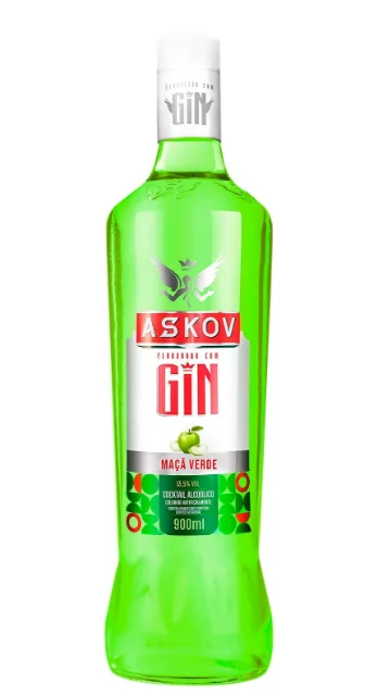 Askov Gin Maçã Verde 900 ml, Askov