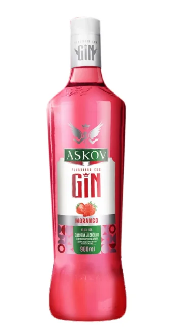 Gin 38% Askov Morango 900 ml, Askov