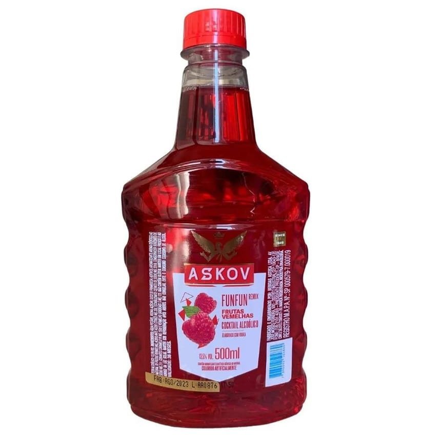 Vodka Askov Fun Frutas Vermelhas 500 ml, Askov